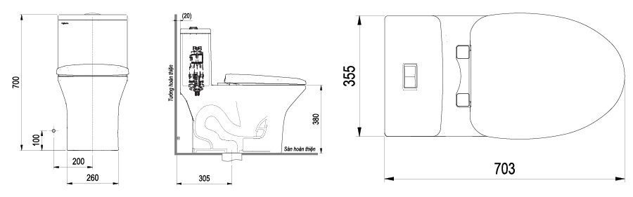 Bàn cầu một khối V72 (V700) anh ky thuat 01