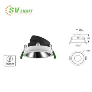 Đèn led âm trần Spotlight 6W 9W 12W 15W SVC-751