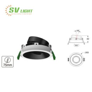 Đèn led âm trần Spotlight 6W 9W 12W 15W SVC-752