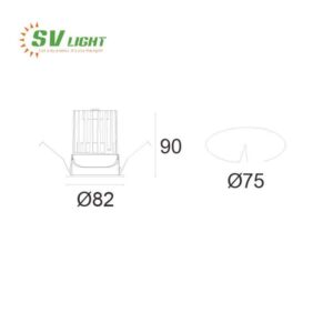 Đèn led spotlight hotel SVA-0976T