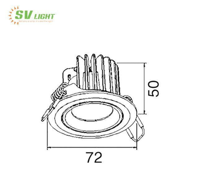 Đèn LED Spotlight âm trần 5W SVN-0560 Đèn LED Spotlight âm trần 5W SVN-0560 - Image 2