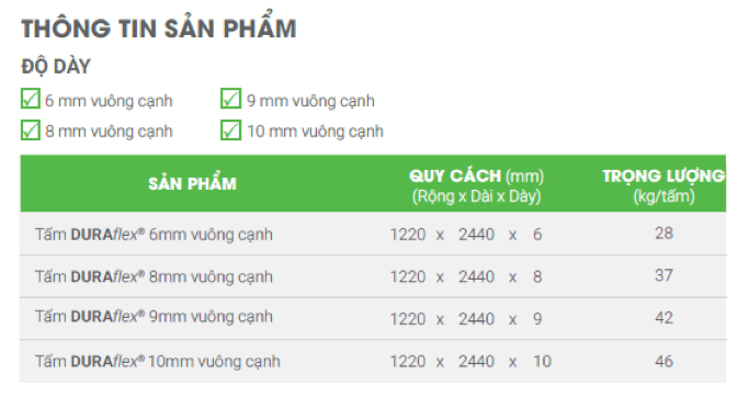 Tấm xi măng DURAflex 2X làm vách ngăn/ lót mái chống nóng 6mm-10mm Picture1 0
