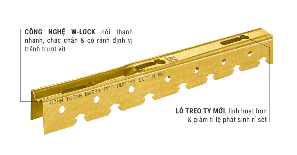 Khung trần chìm Vĩnh Tường BASI® Plus basi plus 07